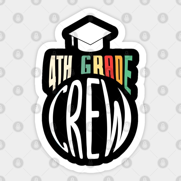 4th Grade Crew Sticker by Tesszero